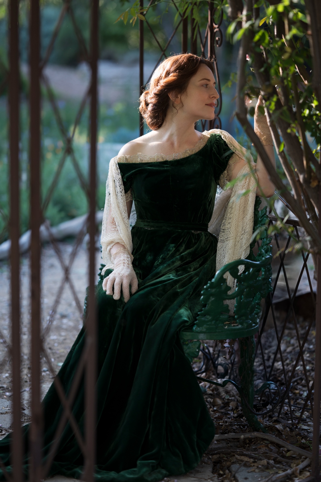 Amy as Belle in the garden